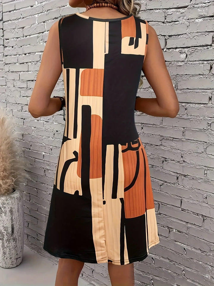 Elliette - Stylish Casual Geometric Dress