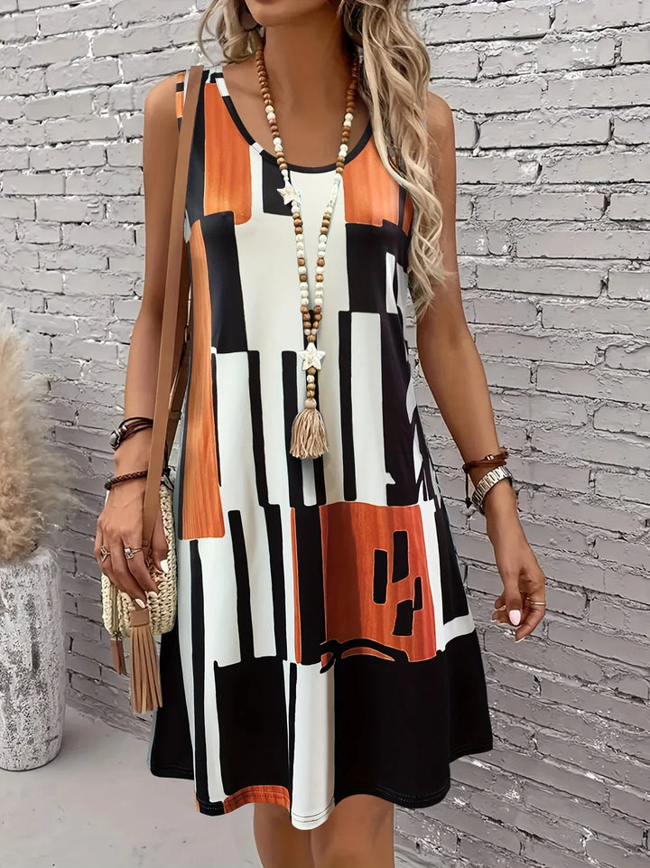 Elliette - Stylish Casual Geometric Dress