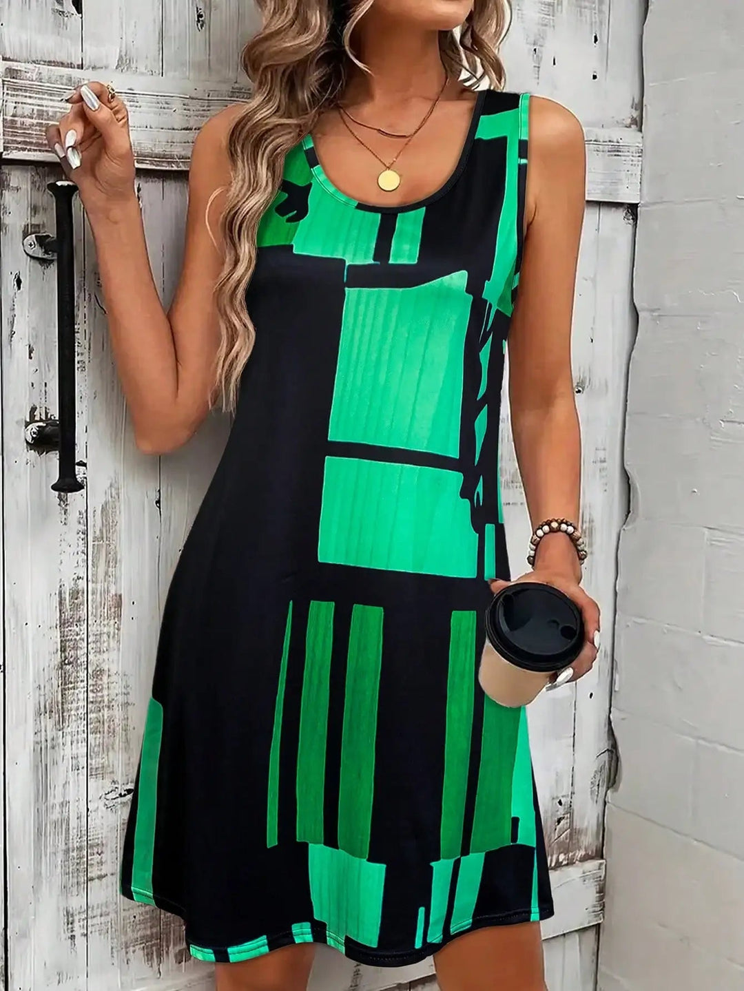 Elliette - Stylish Casual Geometric Dress