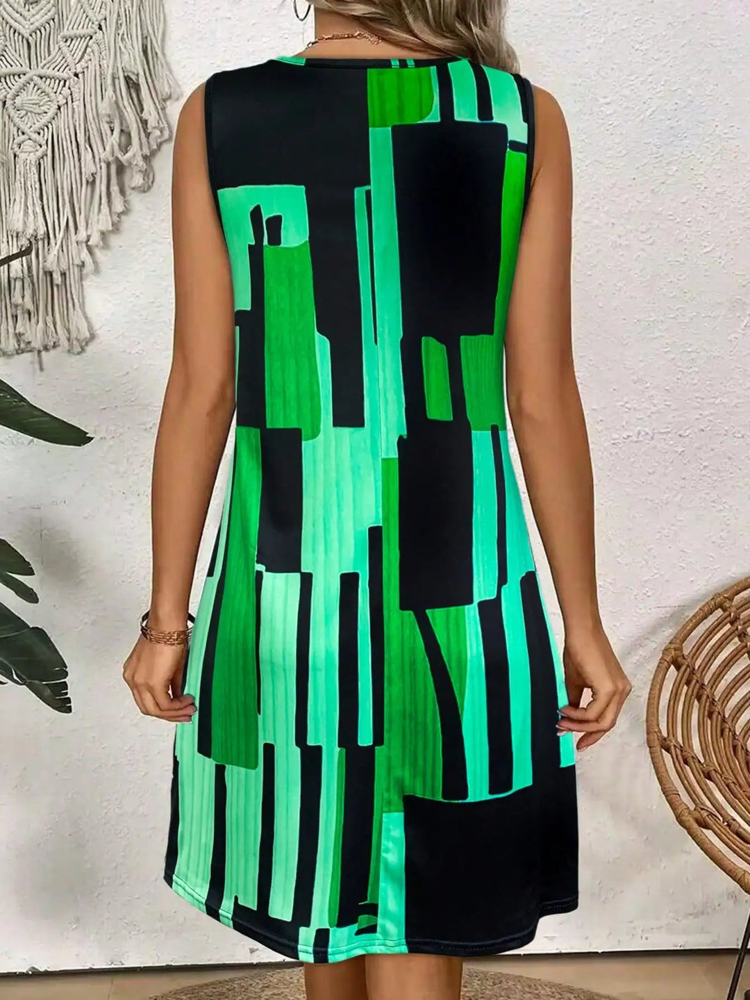 Elliette - Stylish Casual Geometric Dress