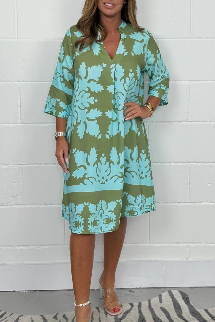 Nina | Elegant Printed Midi Dress