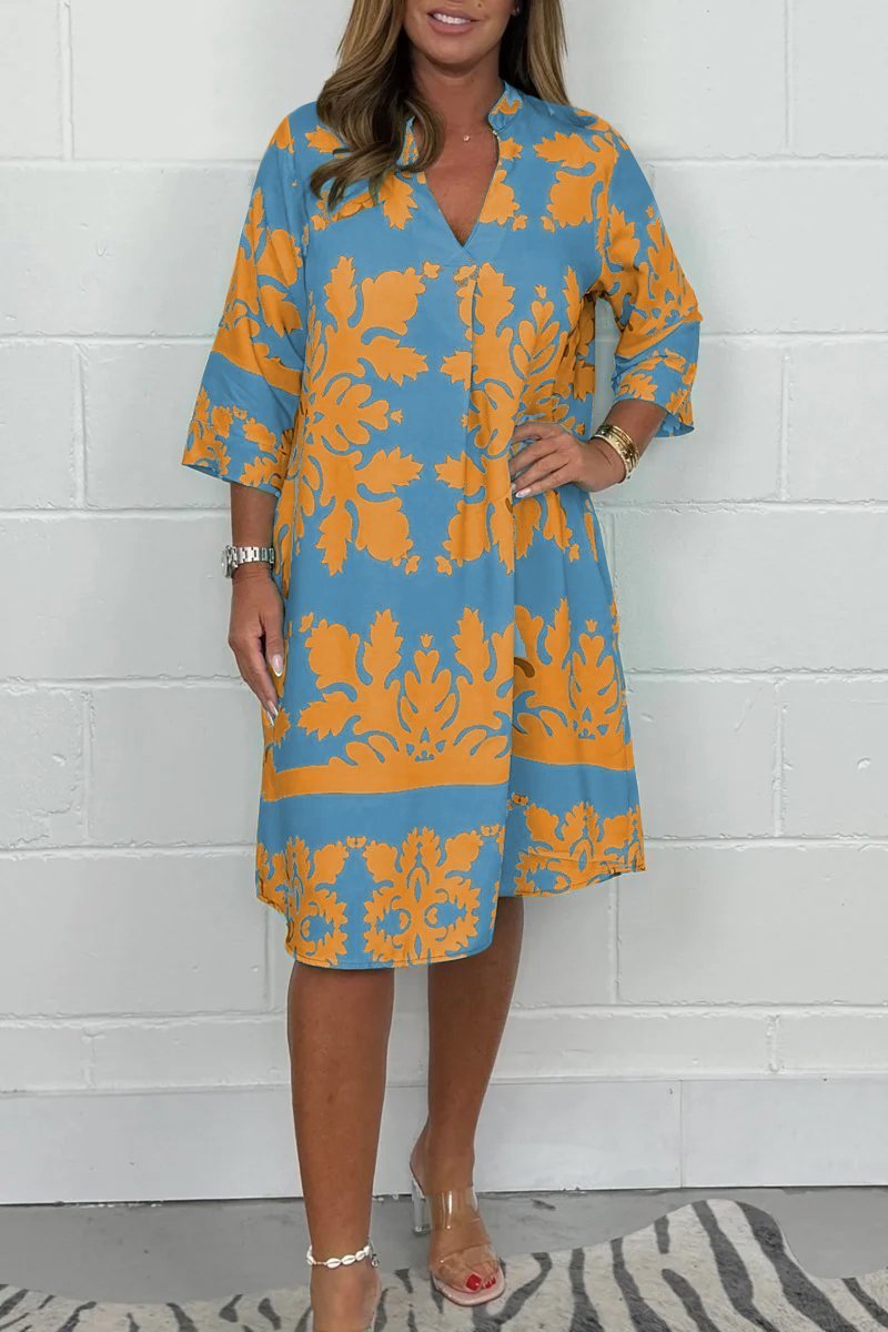 Nina | Elegant Printed Midi Dress