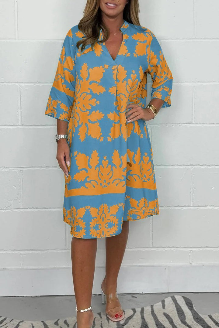 Nina | Elegant Printed Midi Dress