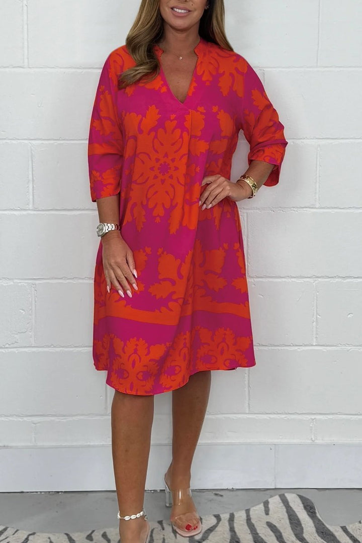 Nina | Elegant Printed Midi Dress